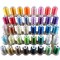 40 Colors Compatible with Brother Polyester Embroidery Machine Thread Kit 500M (550Y) Each Spool Compatible with Brother Babylock Janome Singer Pfaff Bernina Embroidery & Sewing Machine